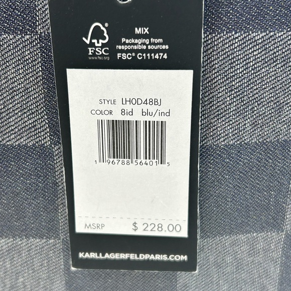 Karl Lagerfeld Blue Crossbody Satchel Bag NWT - Picture 12 of 16